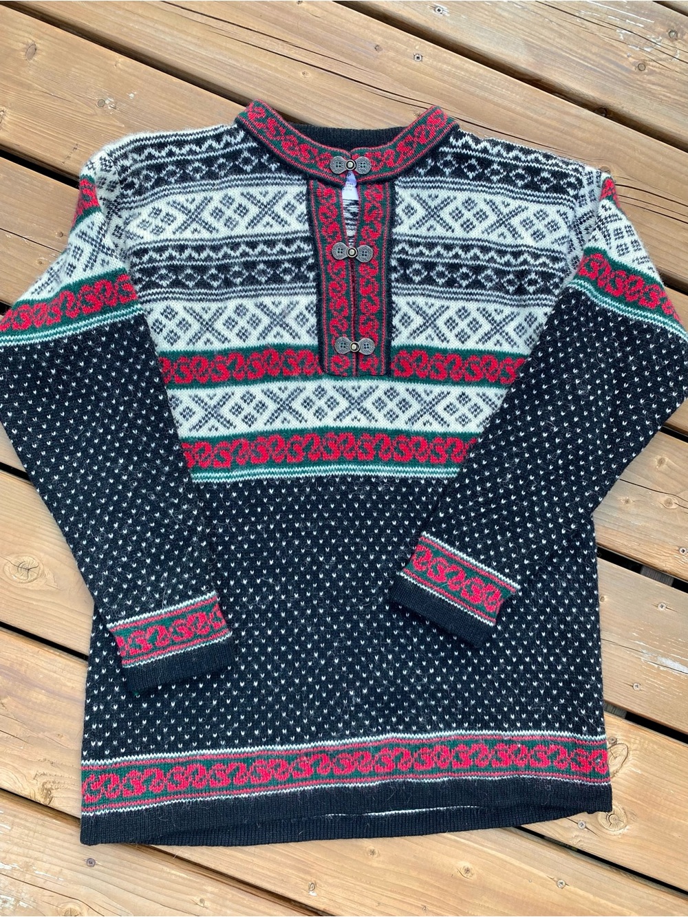 VINTAGE SAN FRANCISCO COLLECTION wool nordic pattern fair isle sweater small